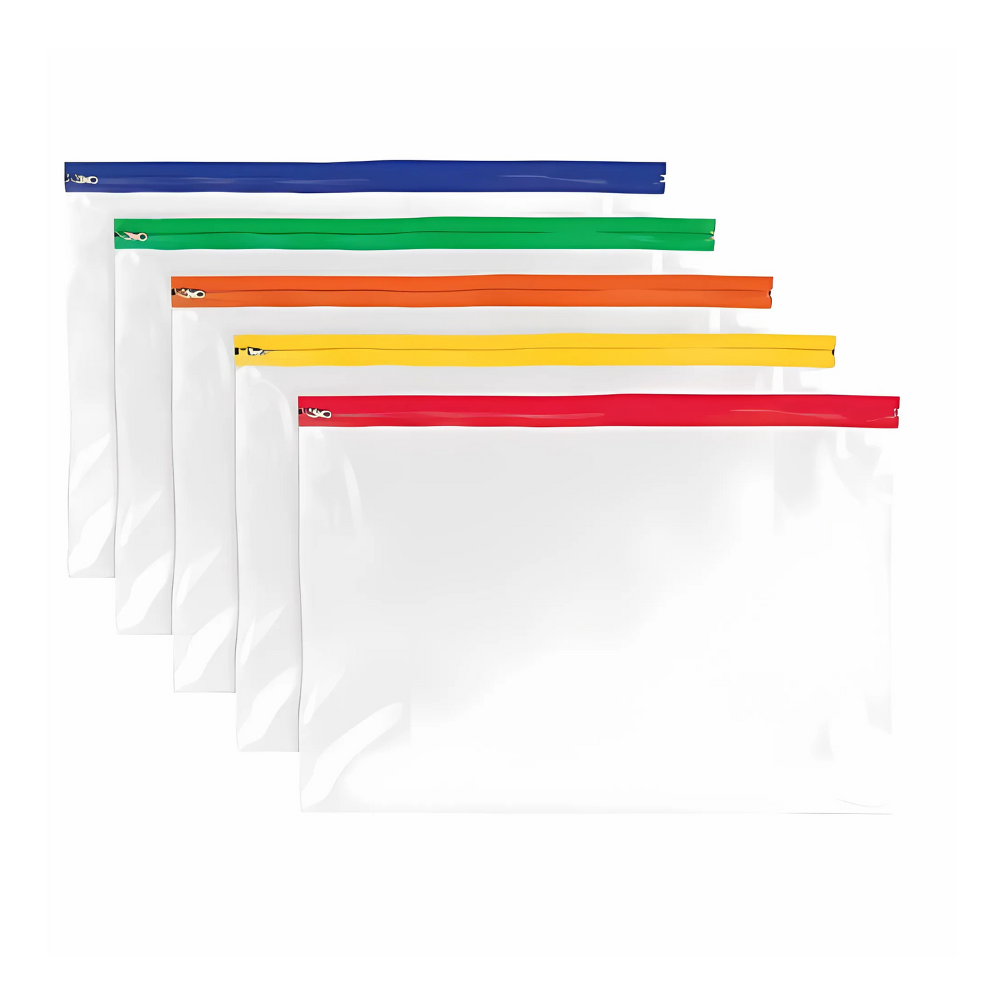 A3 Zip Bags - Assorted Colours - Pack of 25