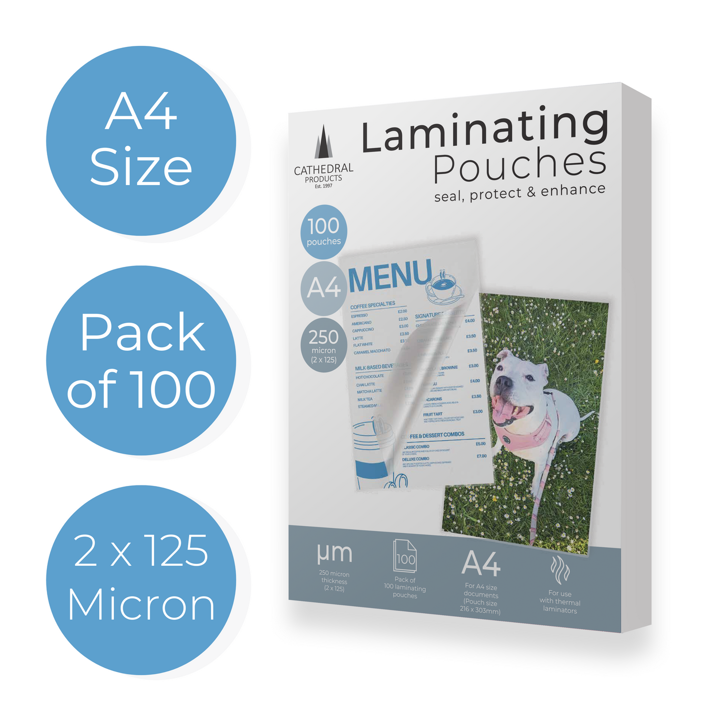 A4 250 Micron Laminating Pouches