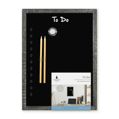 Charcoal Frame Magnetic "To Do" Board - 28 x 43cm