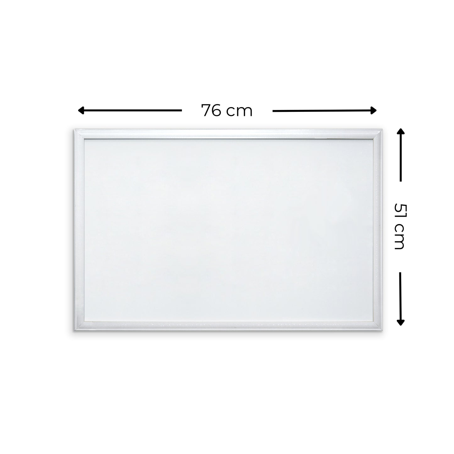 White MDF Frame Magnetic Dry Erase Board - 51 x 76cm