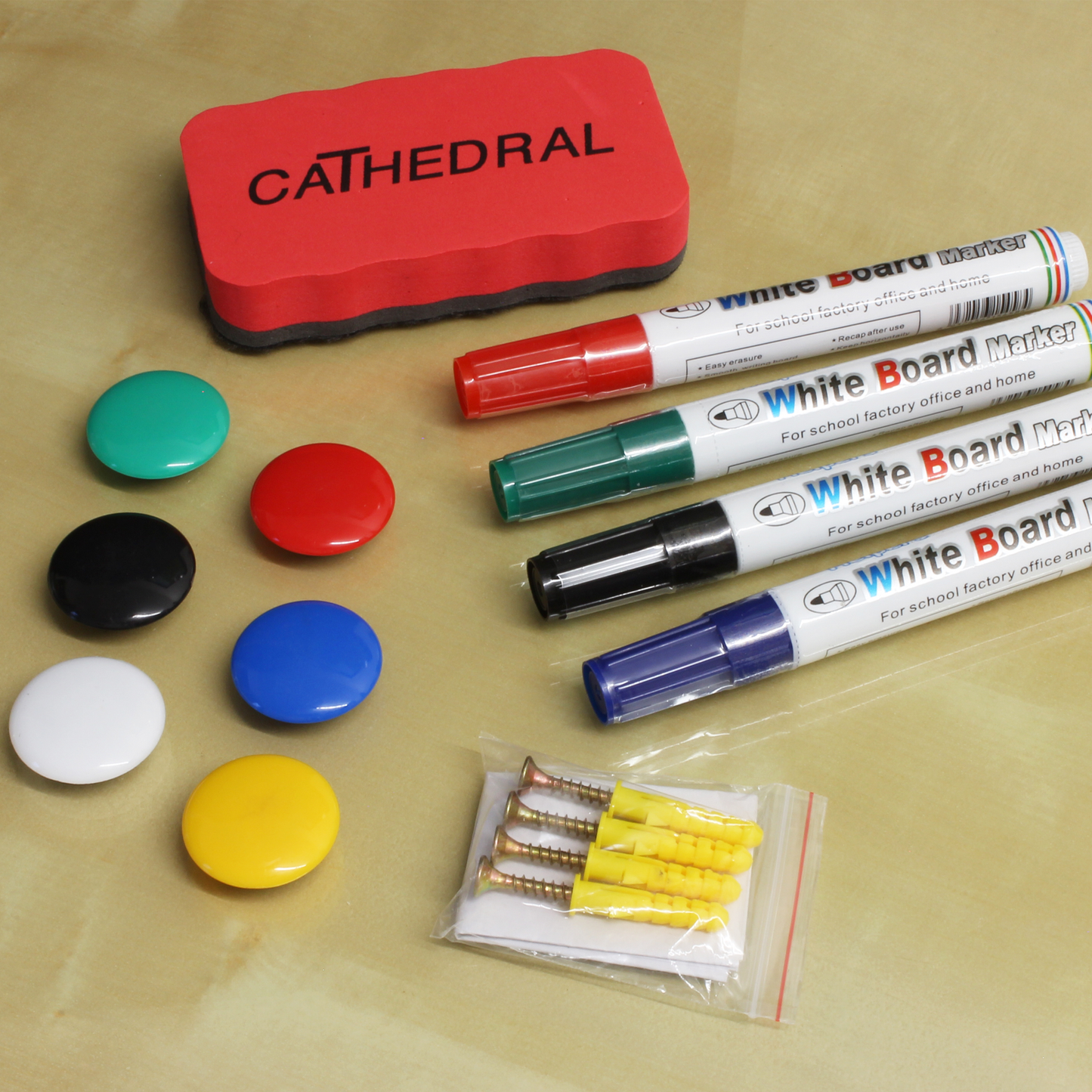 Magnetic Dry Erase Board with Accessories - 45x60cm