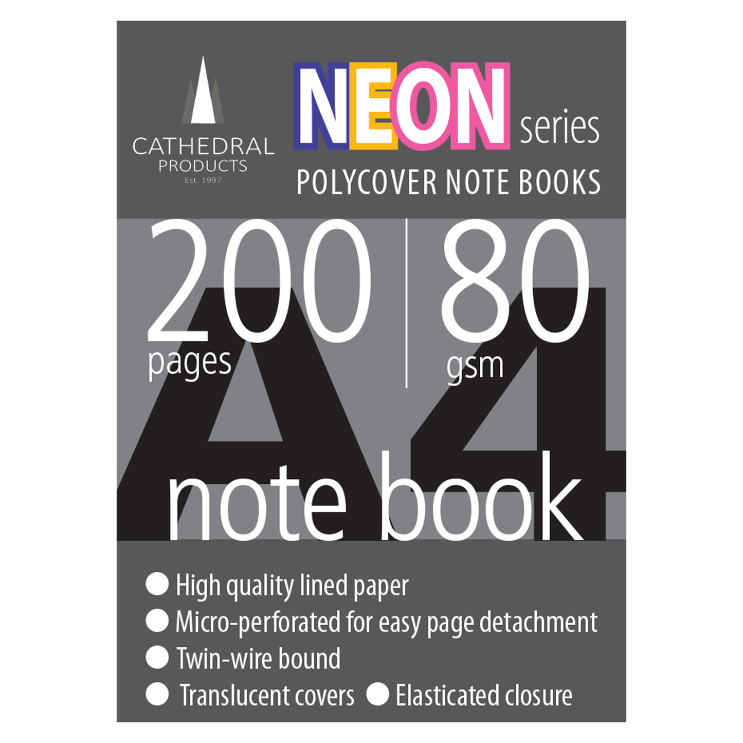 A6 Neon Notebooks - Pack of 3