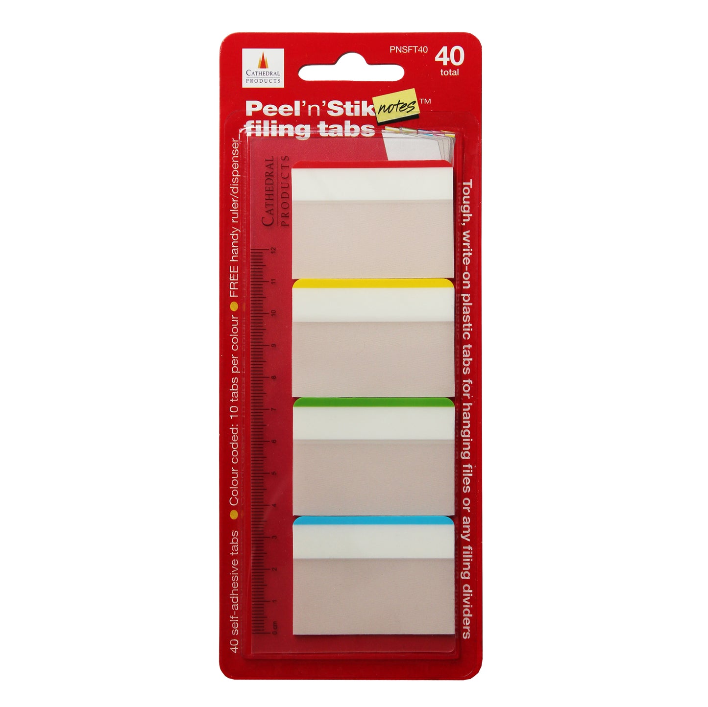 Repositionable Filing Tabs with Guide 37mm x 50mm