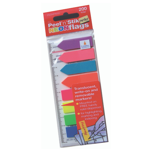 Repositionable Neon Index Tabs with Guide 45mm x 12mm