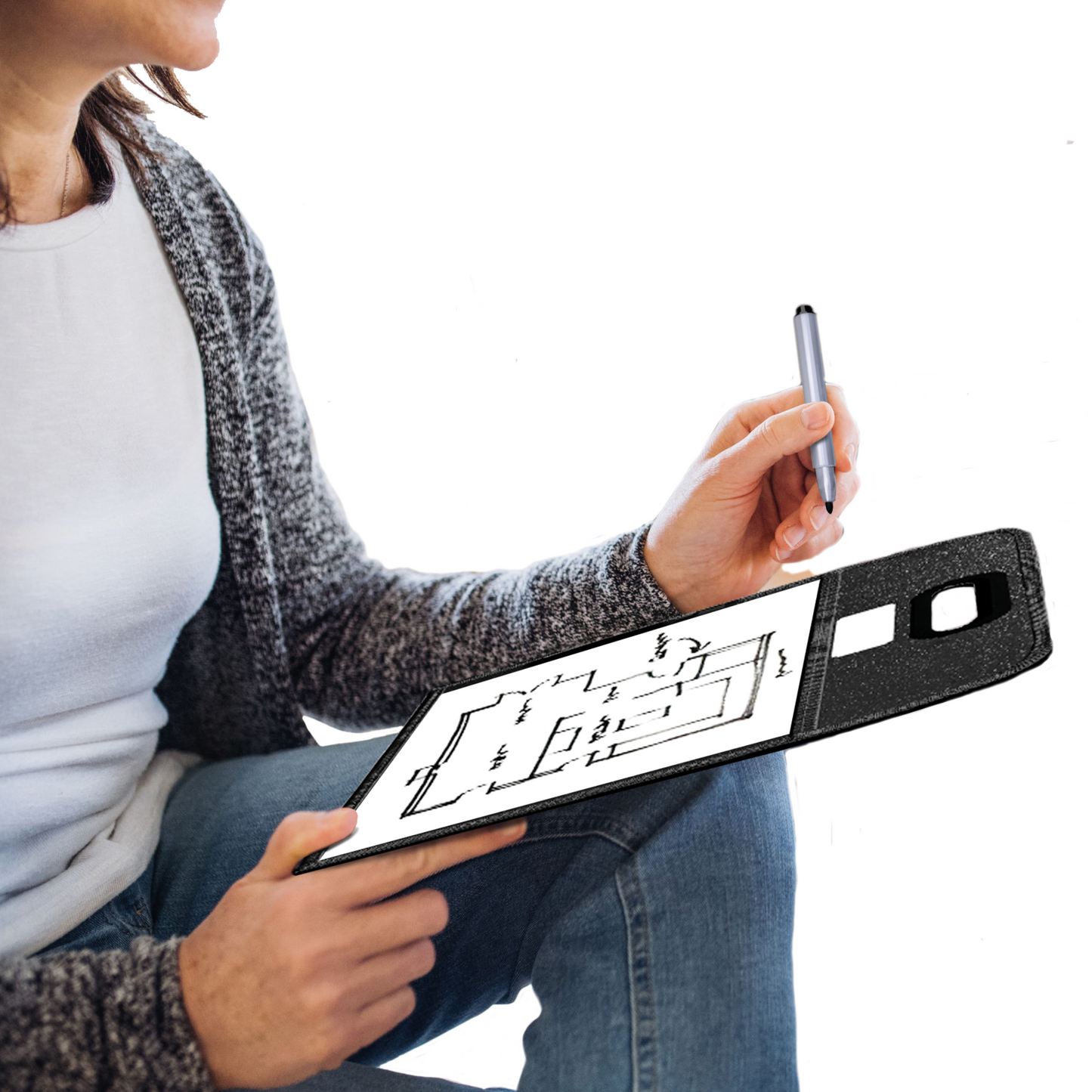 Dry Erase Pad with Handle - Assorted Colour
