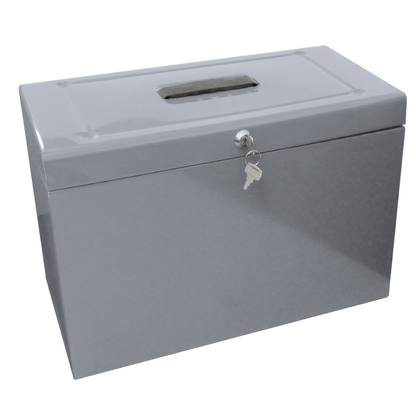 Foolscap Metal Home File Box with 5 Suspension Files