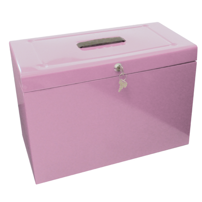 Foolscap Metal Home File Box with 5 Suspension Files