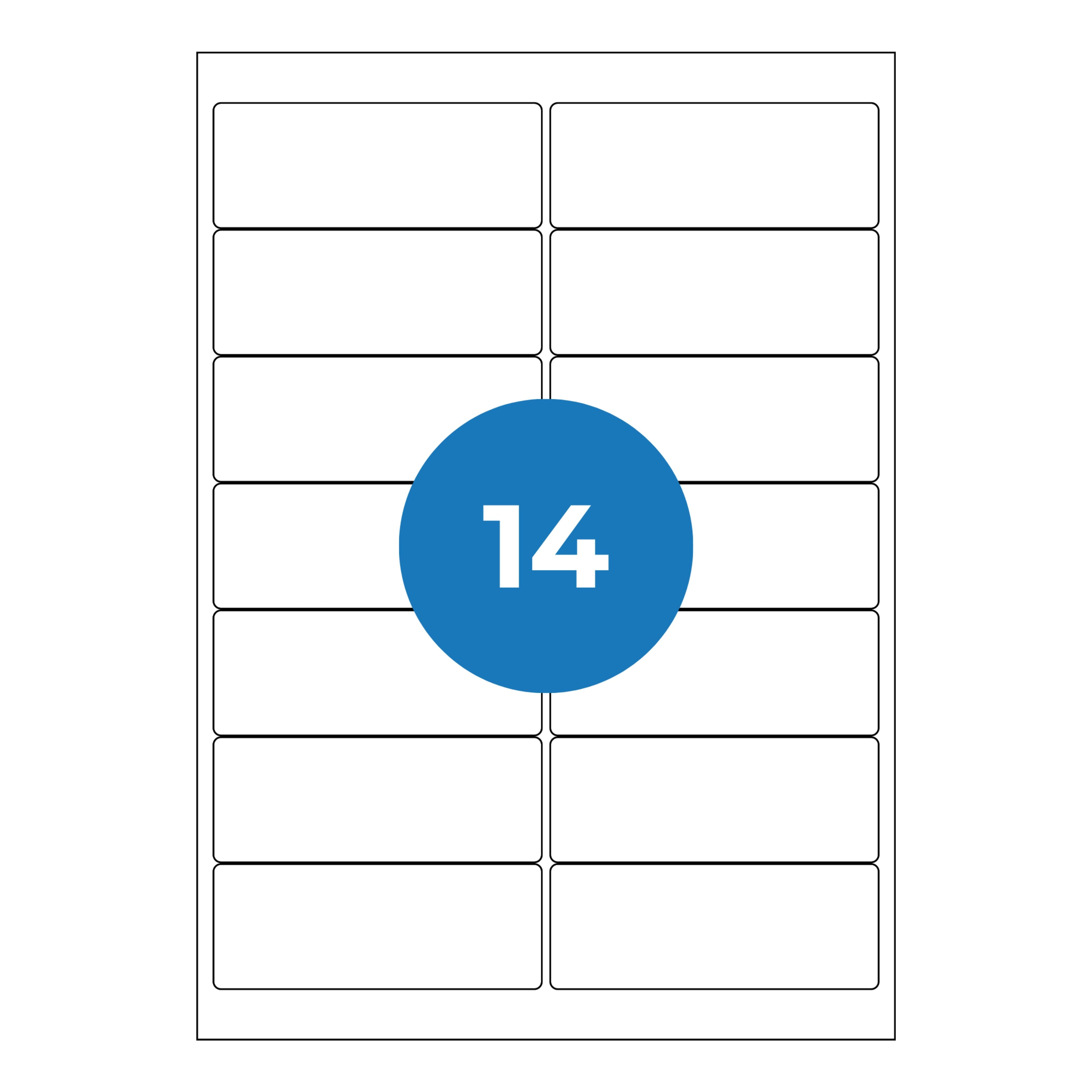 Q-Connect White Multipurpose Labels 139 X 99mm 4 Per Sheet (Pack