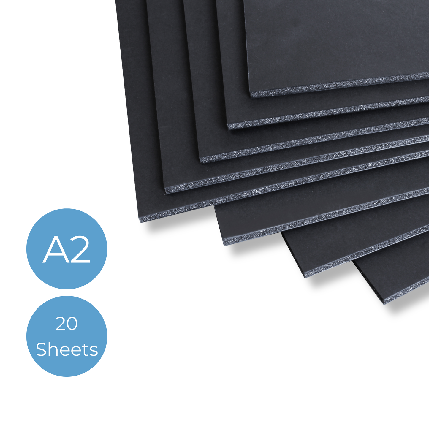 A2 Black 5mm Foamboard - Pack of 20