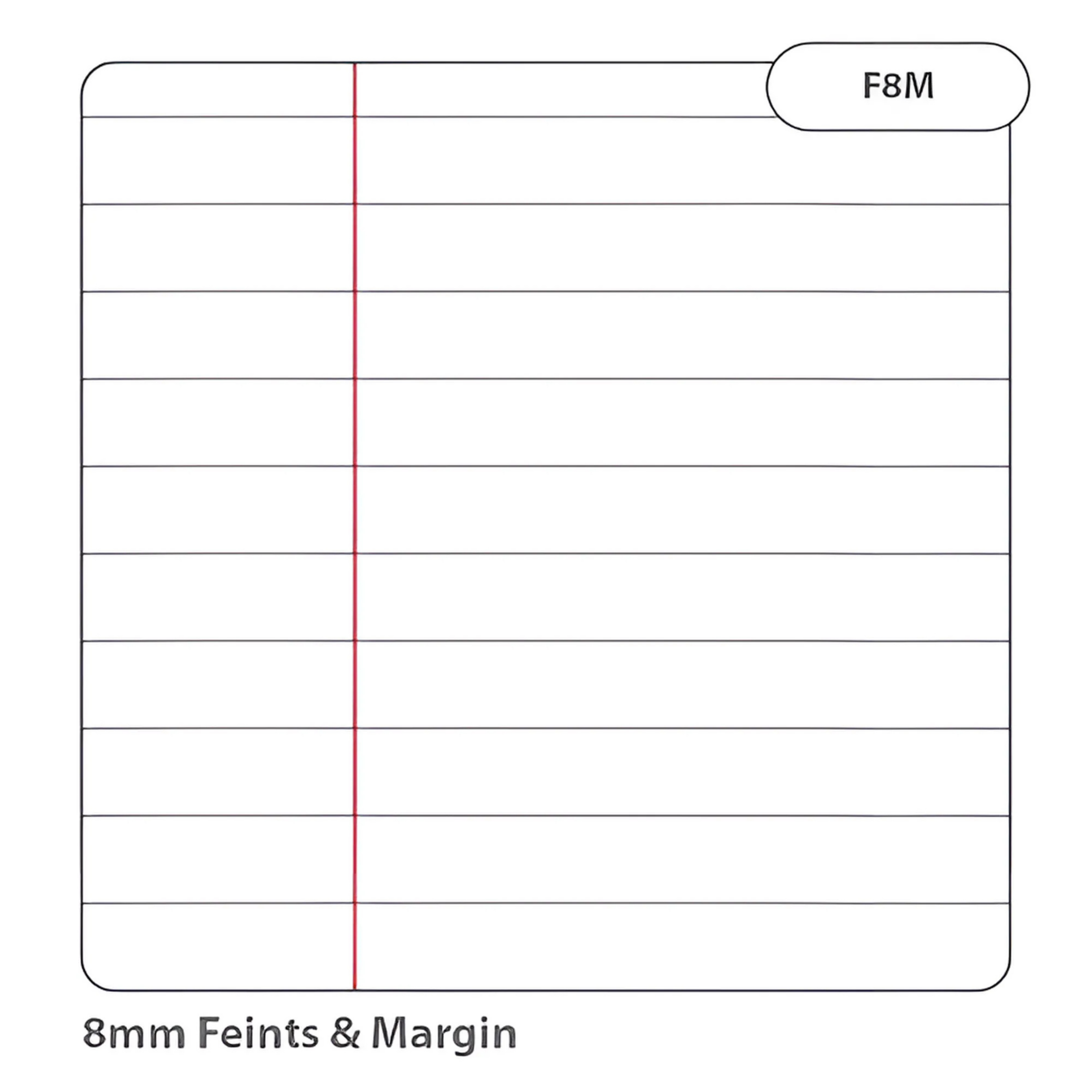 Exercise Book 9x7inch, 80 Page 8mm Feints & Margin- Pack of 100
