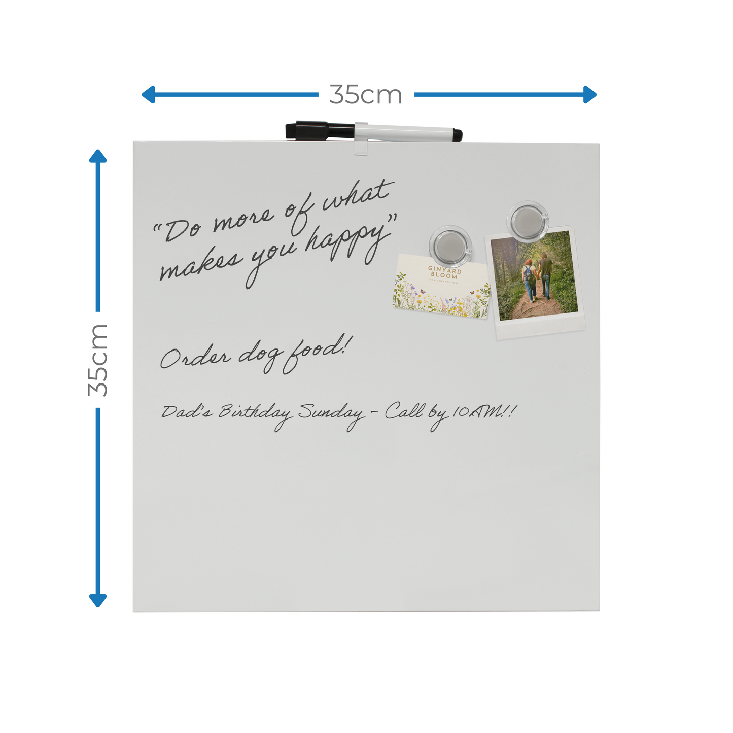 Frameless Dry Erase Board - 355x355mm