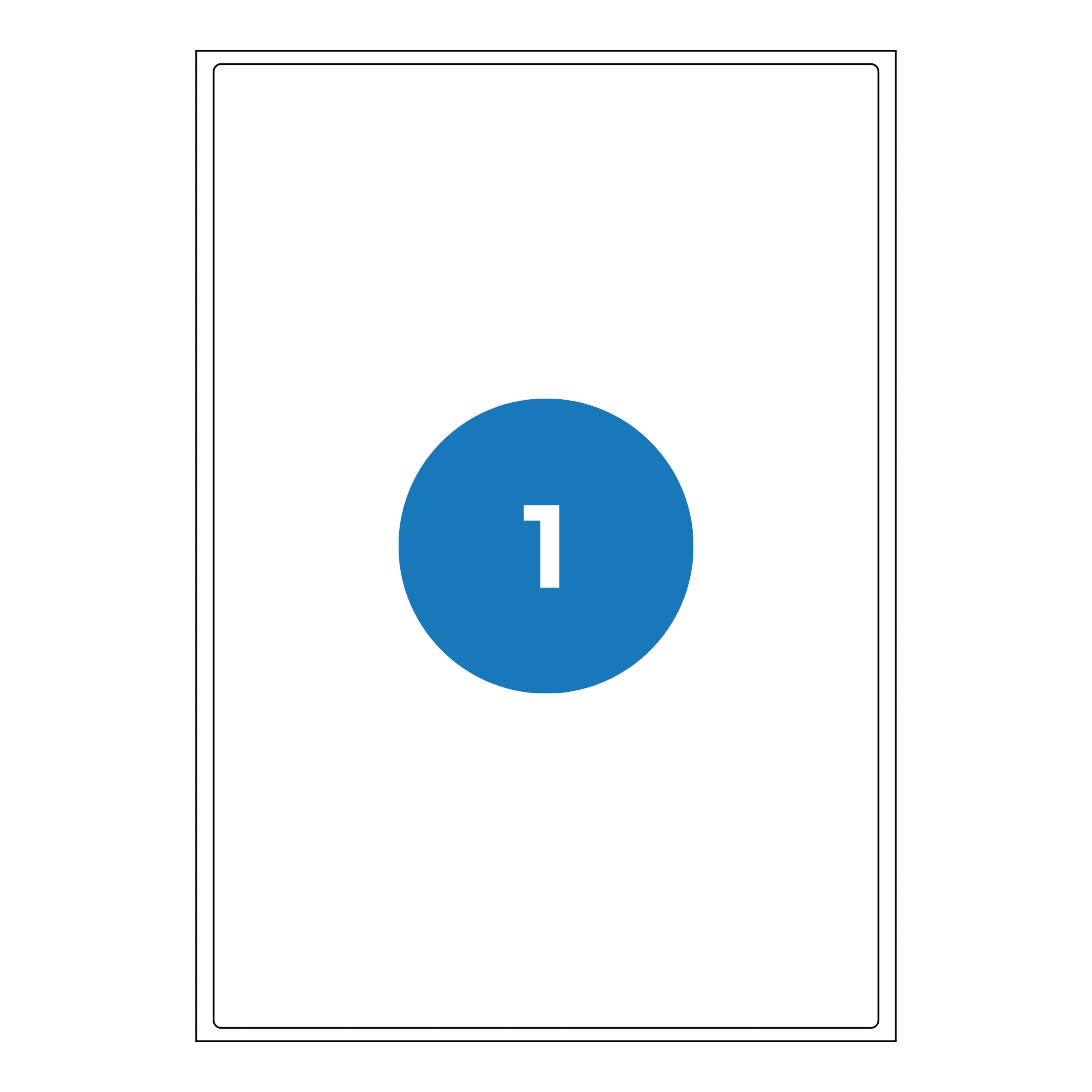 A4 Self Adhesive Labels – 1 Label per Sheet (199.6 x 289.1mm)
