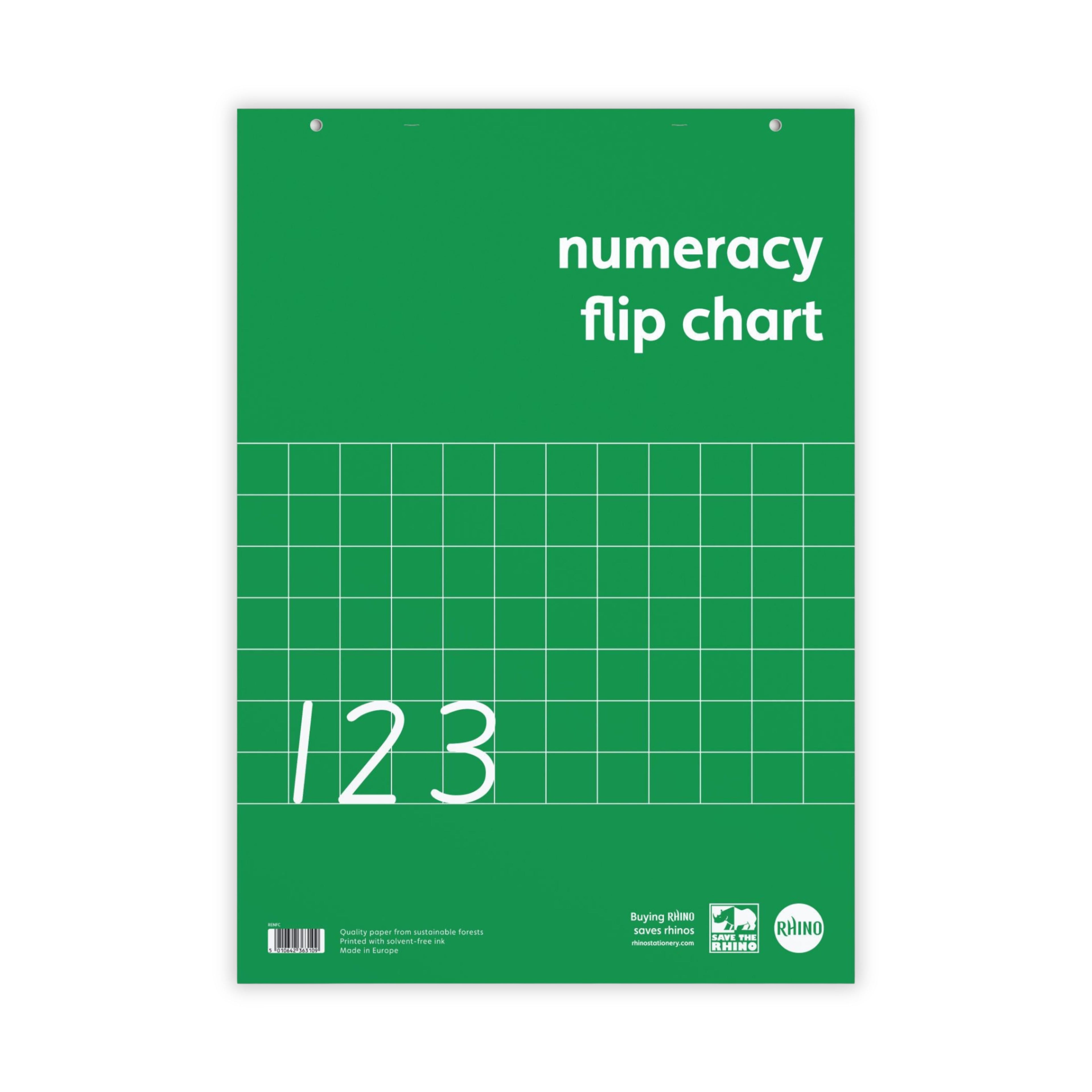 Flip Chart Pad A1 (850 x 600) 30 Leaf Educational Numeracy - Pack 5