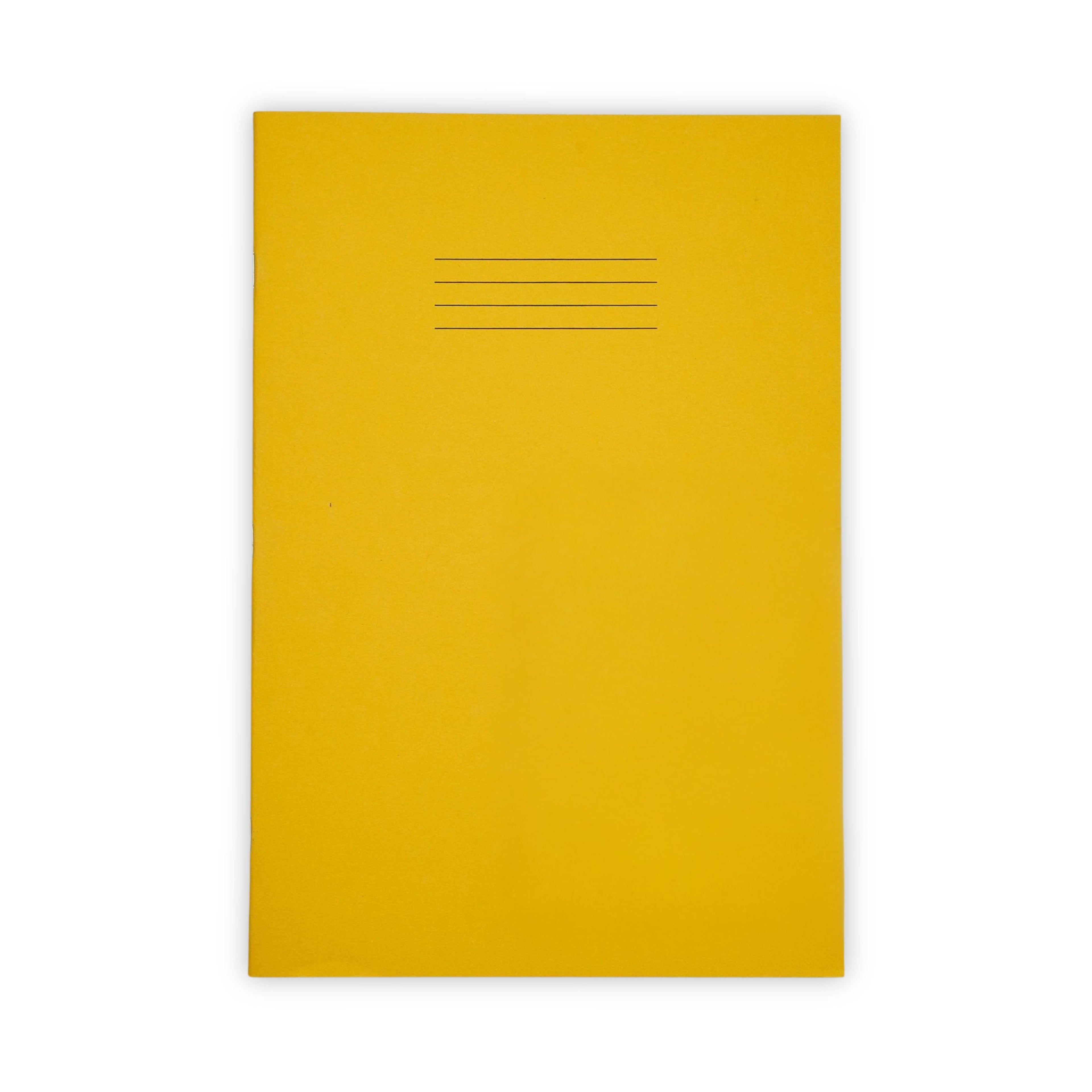 SEN Exercise Book A4 48 Page 12mm Feints & Margin – Yellow Cover with Tinted Cream Paper – Pack of 10