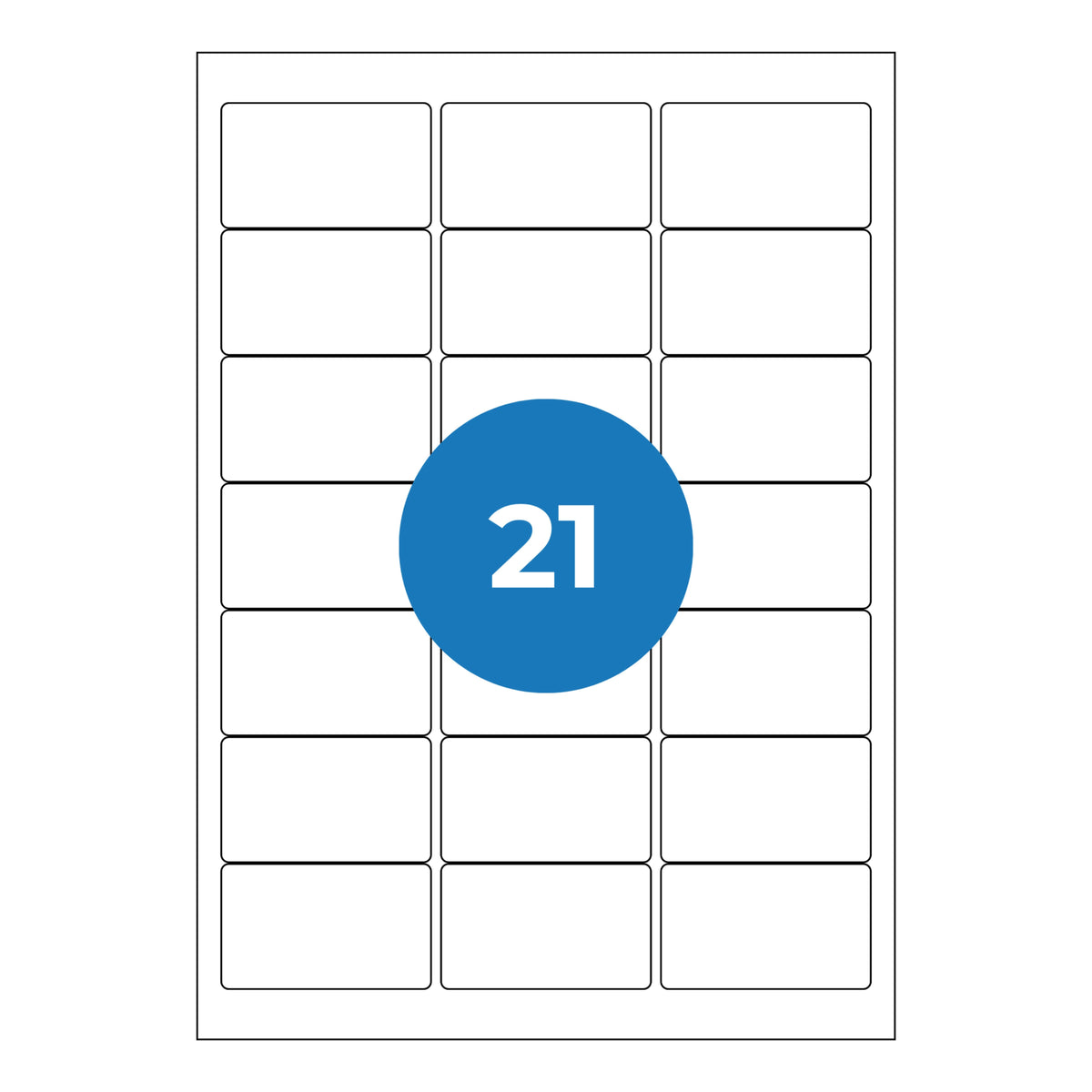A4 Self Adhesive Labels – 21 Labels per Sheet (63.5 x 38.1mm ...