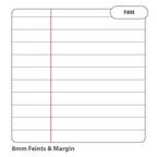 Exercise Book A4+,  80 Page 8mm Feints & Margin - Pack of 50