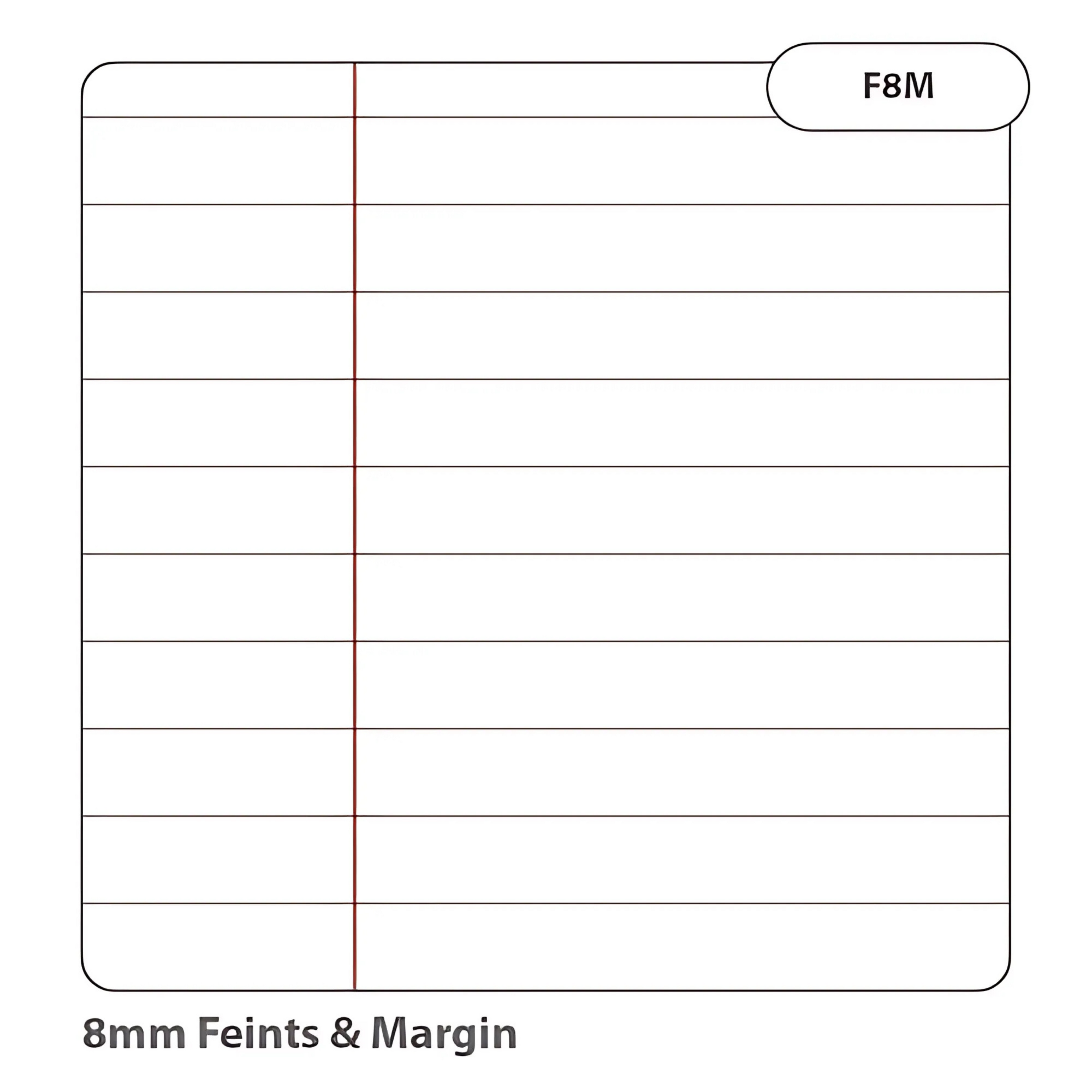 Exercise Book A4+,  80 Page 8mm Feints & Margin - Pack of 50
