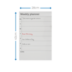 Dry Erase Weekly Planner Magnet - Includes 2 Dry Erase Markers