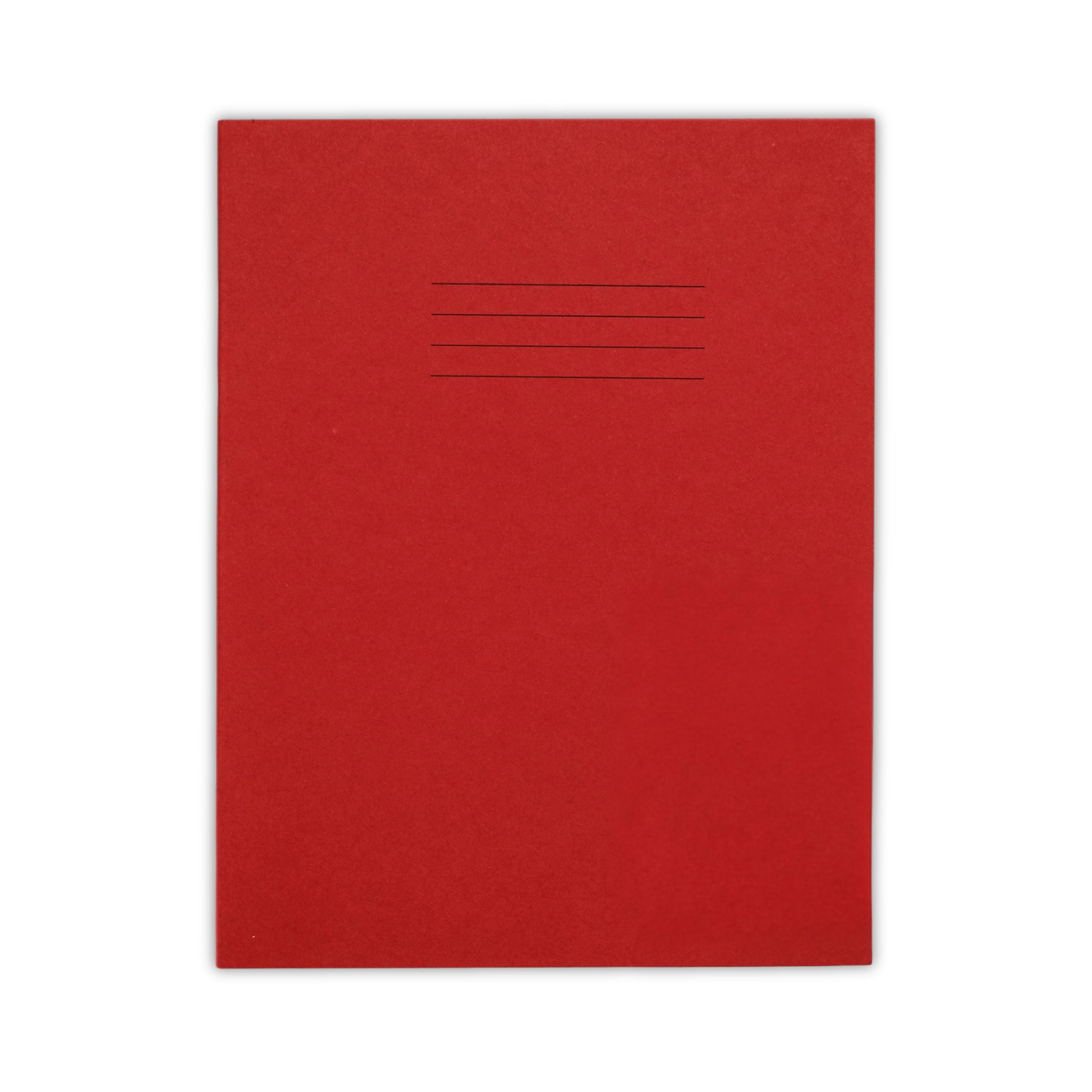 Exercise Book 9x7  - 32 Page Half Plain Half 15mm Lined – Red – 100 Pack