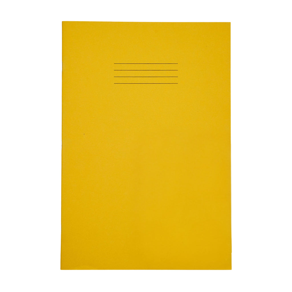 SEN Exercise Book A4 48 Page 10mm Squared – Yellow Cover with Tinted Cream Paper – Pack of 10