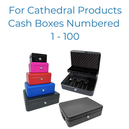 Replacement Key for Cathedral Products Cash Boxes Numbers 1 - 100