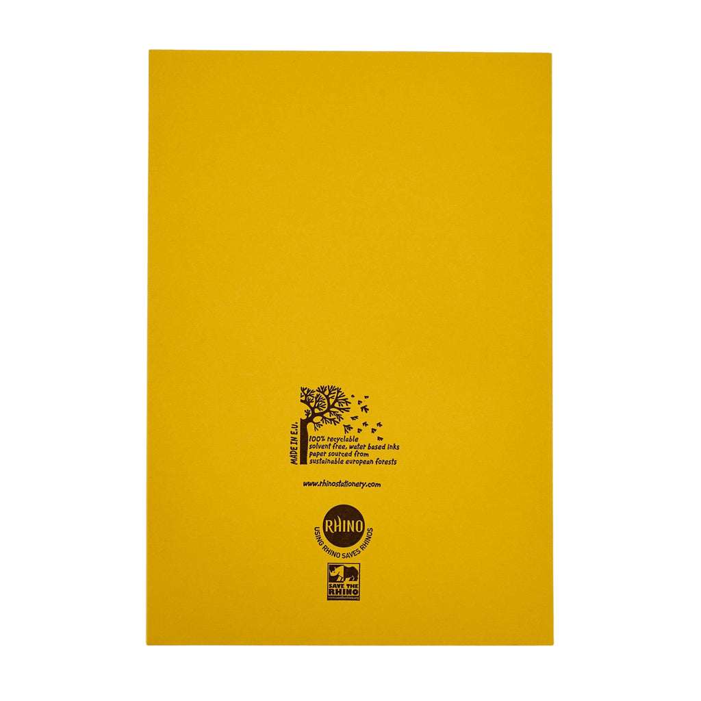 SEN Exercise Book A4 48 Page 10mm Squared – Yellow Cover with Tinted Cream Paper – Pack of 10