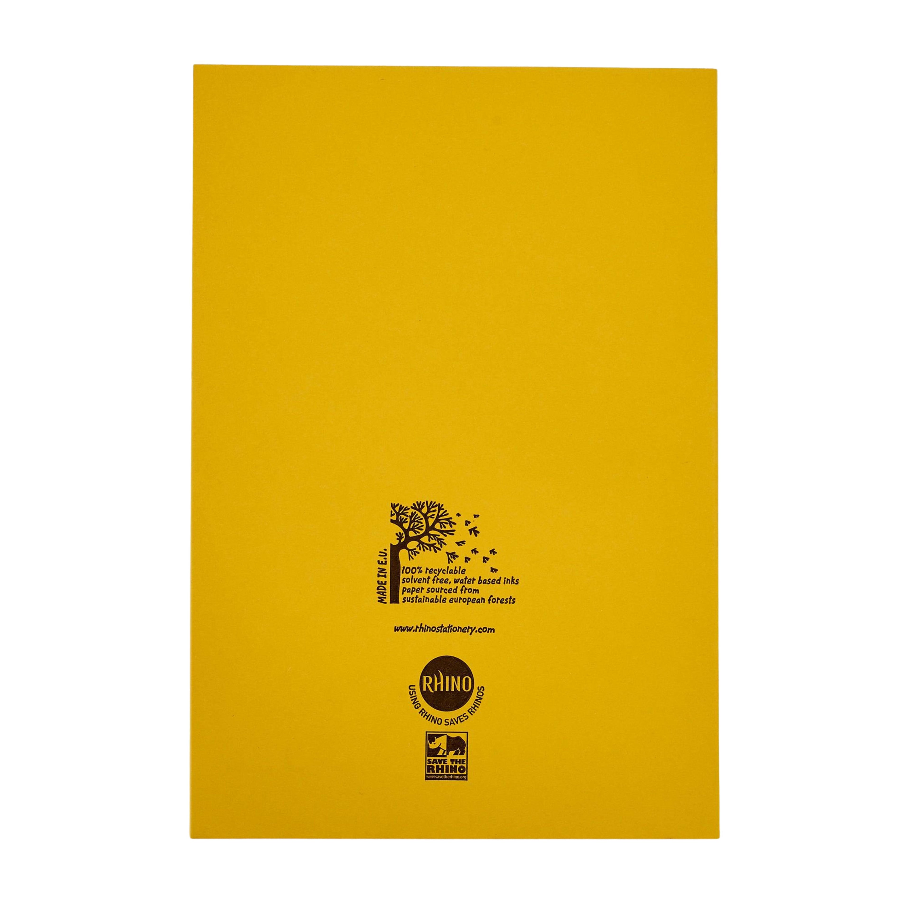 SEN Exercise Book A4 48 Page 10mm Squared – Yellow Cover with Tinted Cream Paper – Pack of 10