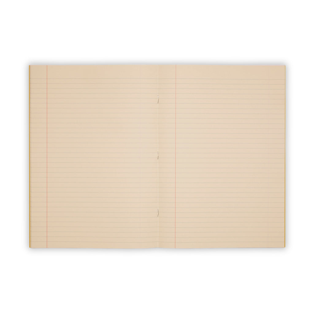 SEN Exercise Book A4 48 Page 8mm Feints & Margin – Yellow Cover with Tinted Cream Paper – Pack of 10