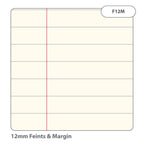 SEN Exercise Book A4 48 Page 12mm Feints & Margin – Yellow Cover with Tinted Cream Paper – Pack of 10