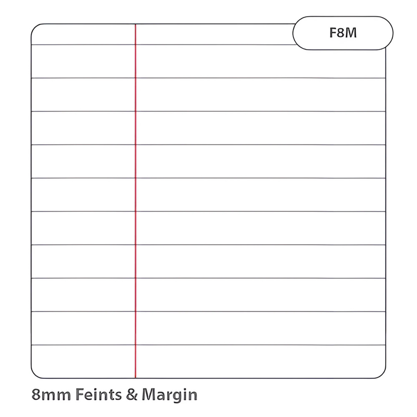 Exercise Book A4, 80 Page 8mm Feints & Margin - Pack of 50
