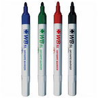 Assorted Dry Wipe Markers - Bullet Tip - Pack of 4