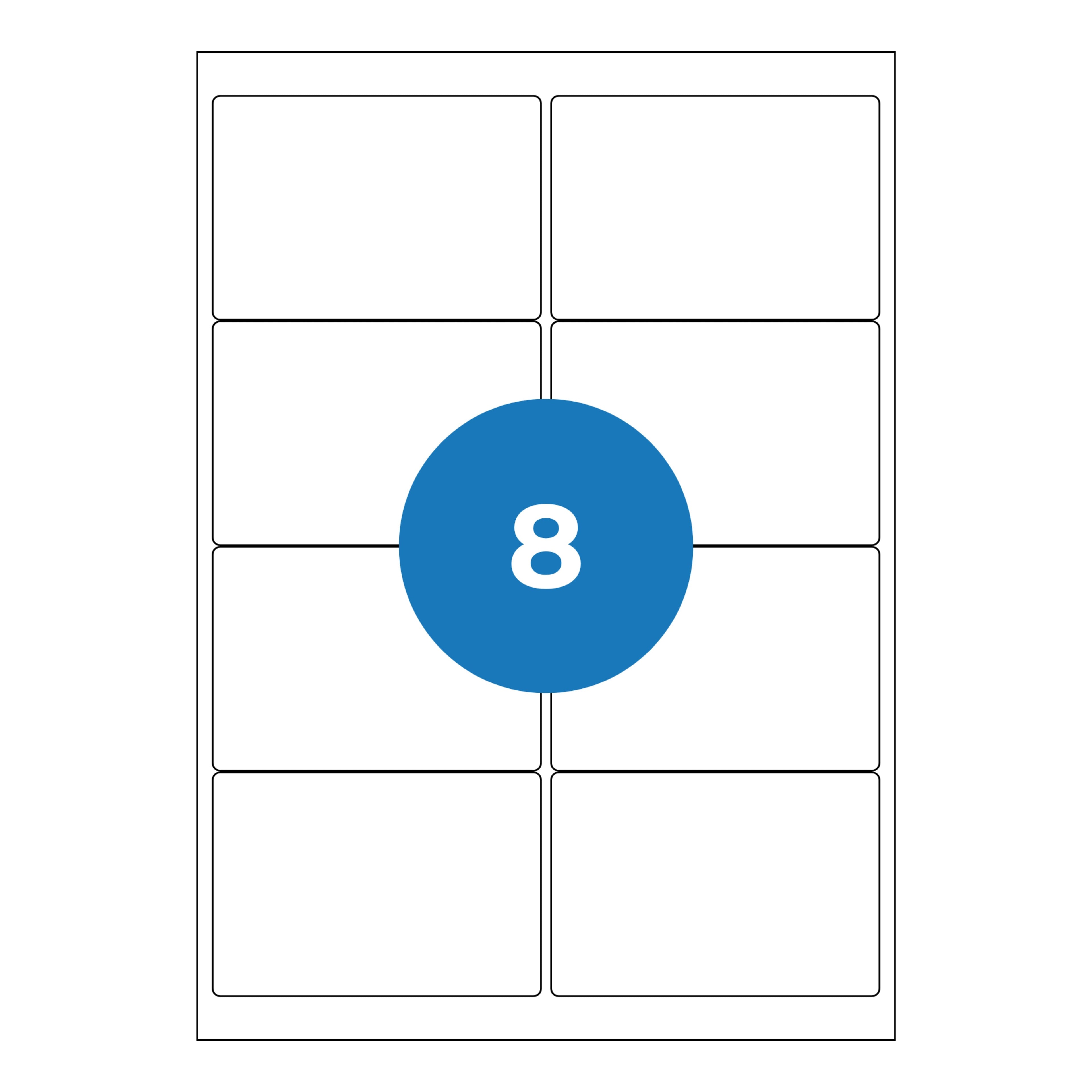 A4 Self Adhesive Labels – 8 Labels per Sheet (99.1 x 67.7mm)