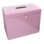 A4 Metal Home File Box with 5 Suspension Files
