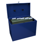 A4 Metal Home File Box with 5 Suspension Files