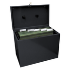 A4 Metal Home File Box with 5 Suspension Files