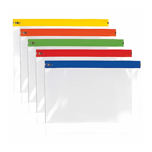 A4+ Zip Bags - Assorted Colours - Pack of 25