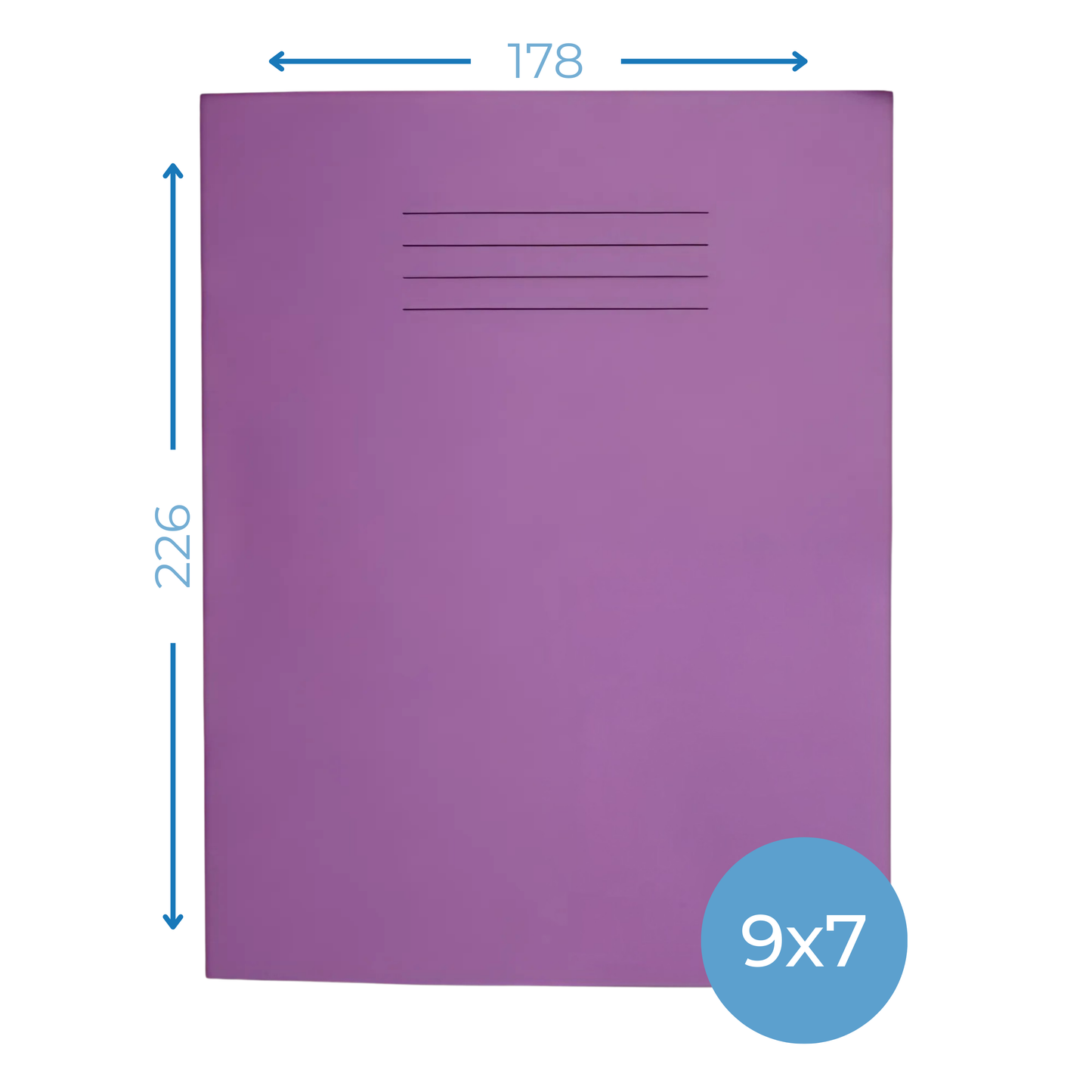 Exercise Book 9x7inch, 80 Pages 5mm Squared - Pack of 100