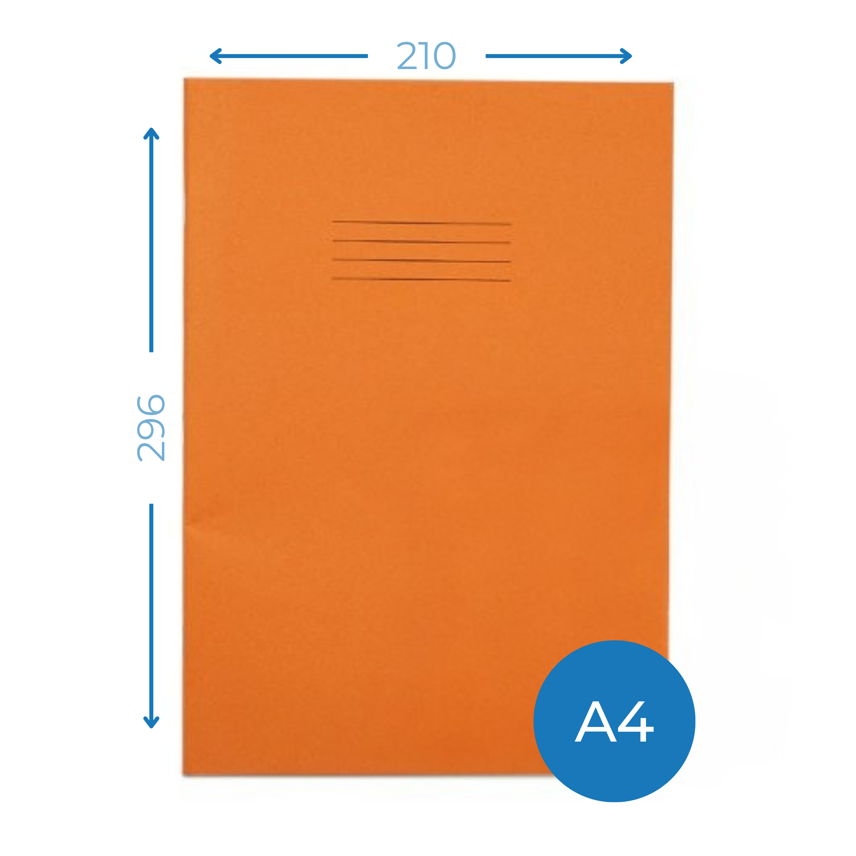 Exercise Book A4,  80 Pages 5mm Squared - Pack of 50