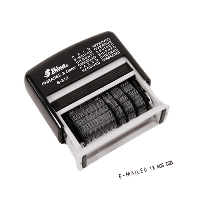 12 in 1 Self Inking Date Stamp