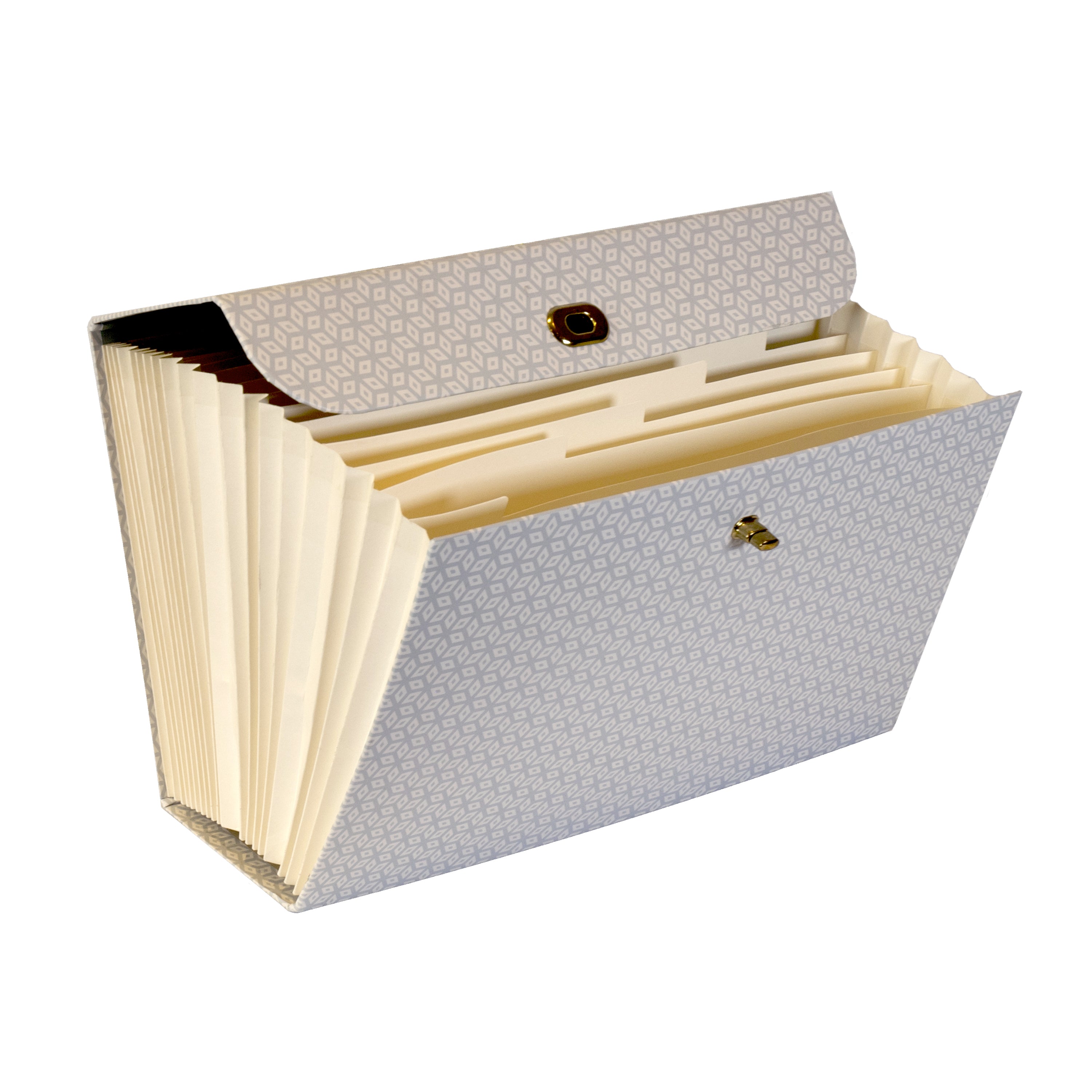 Geometric Design 19 Pocket Expanding File Case