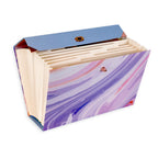 Purple Abstract Design 19 Pocket Expanding Box File