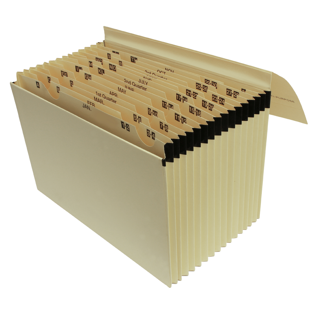16 Pocket Multi-Purpose Manilla Expanding File