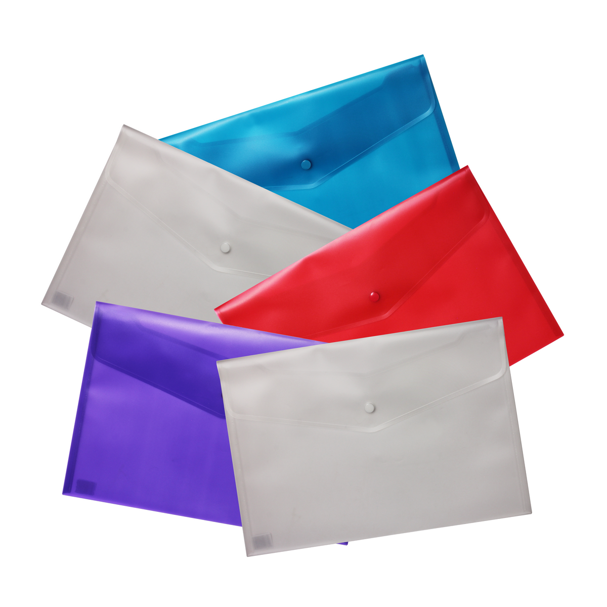 Assorted Colour Plastic Stud Wallets - Pack of 5 – Cathedral Products