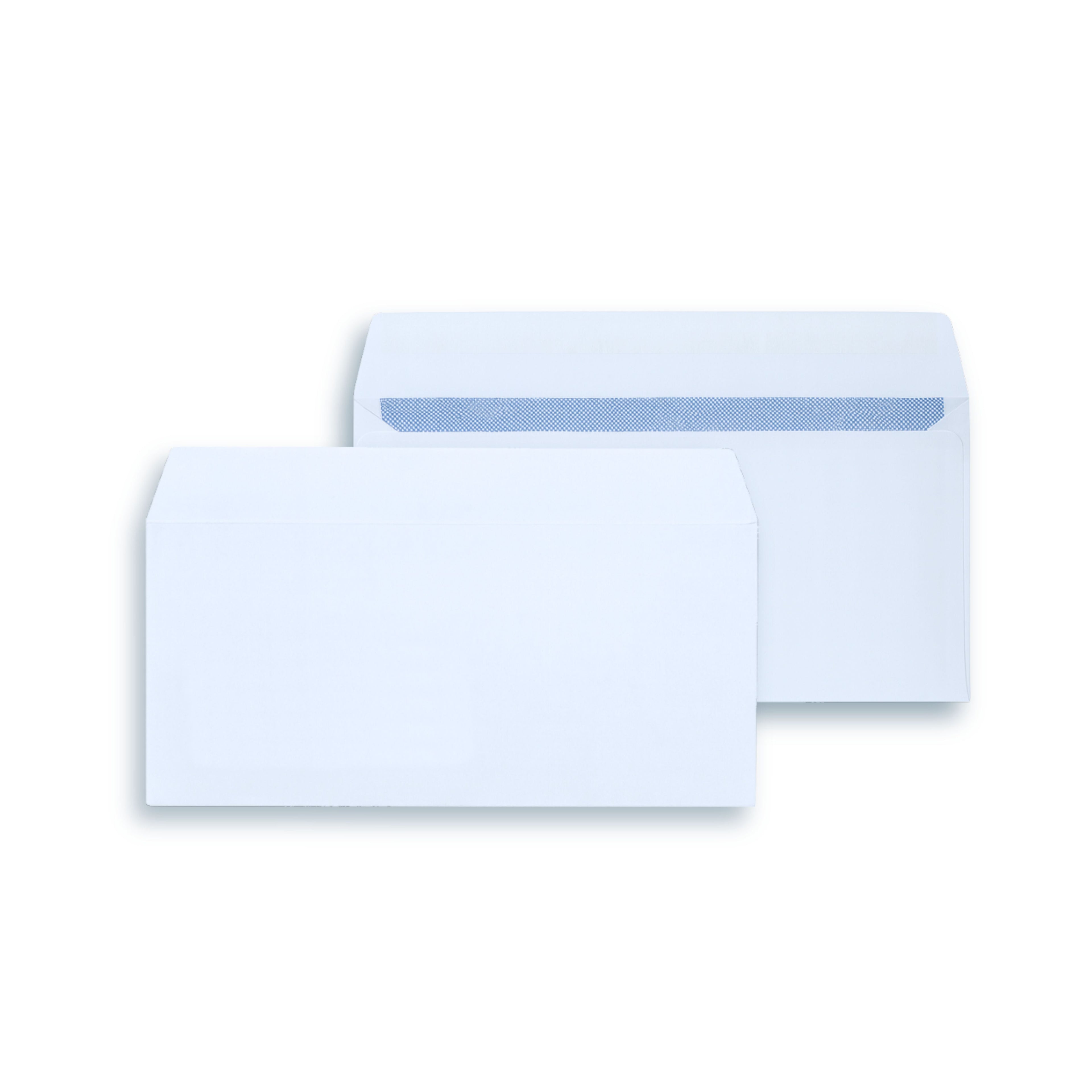 Envelope DL White Self Seal Wallet 90g - 1000pk