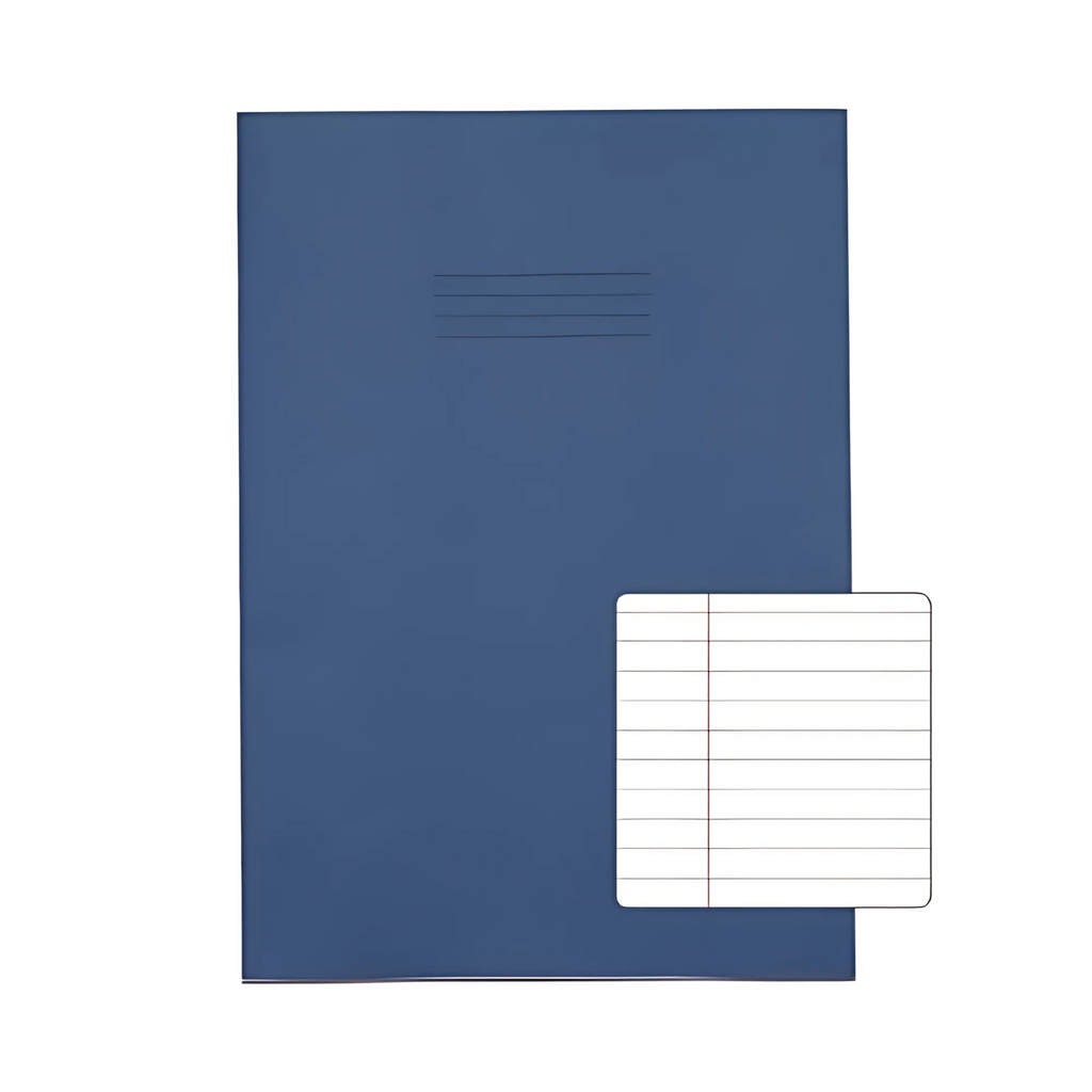 Exercise Book A4+,  80 Page 8mm Feints & Margin - Pack of 50
