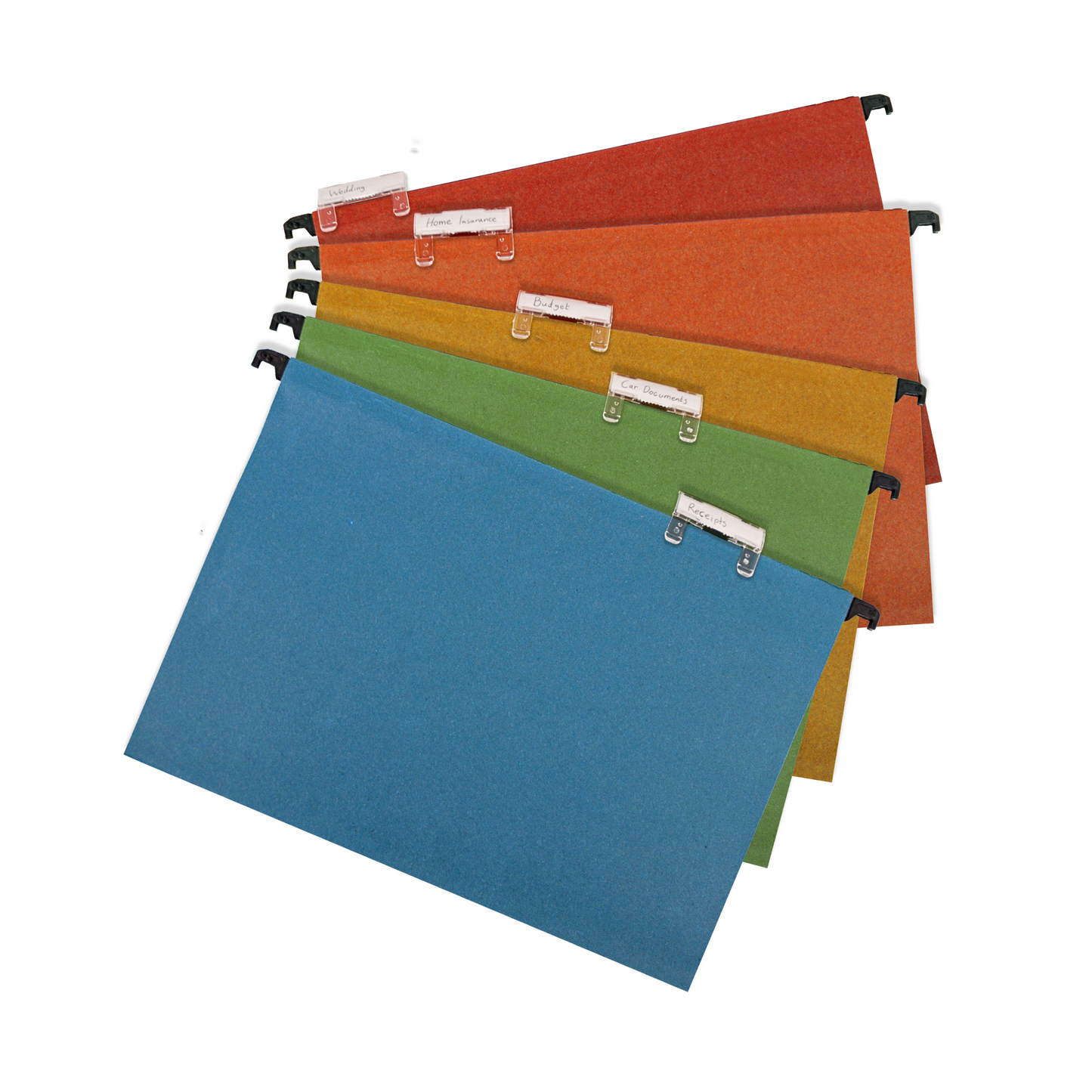 Foolscap Suspension Files Assorted Colours - Pack of 10