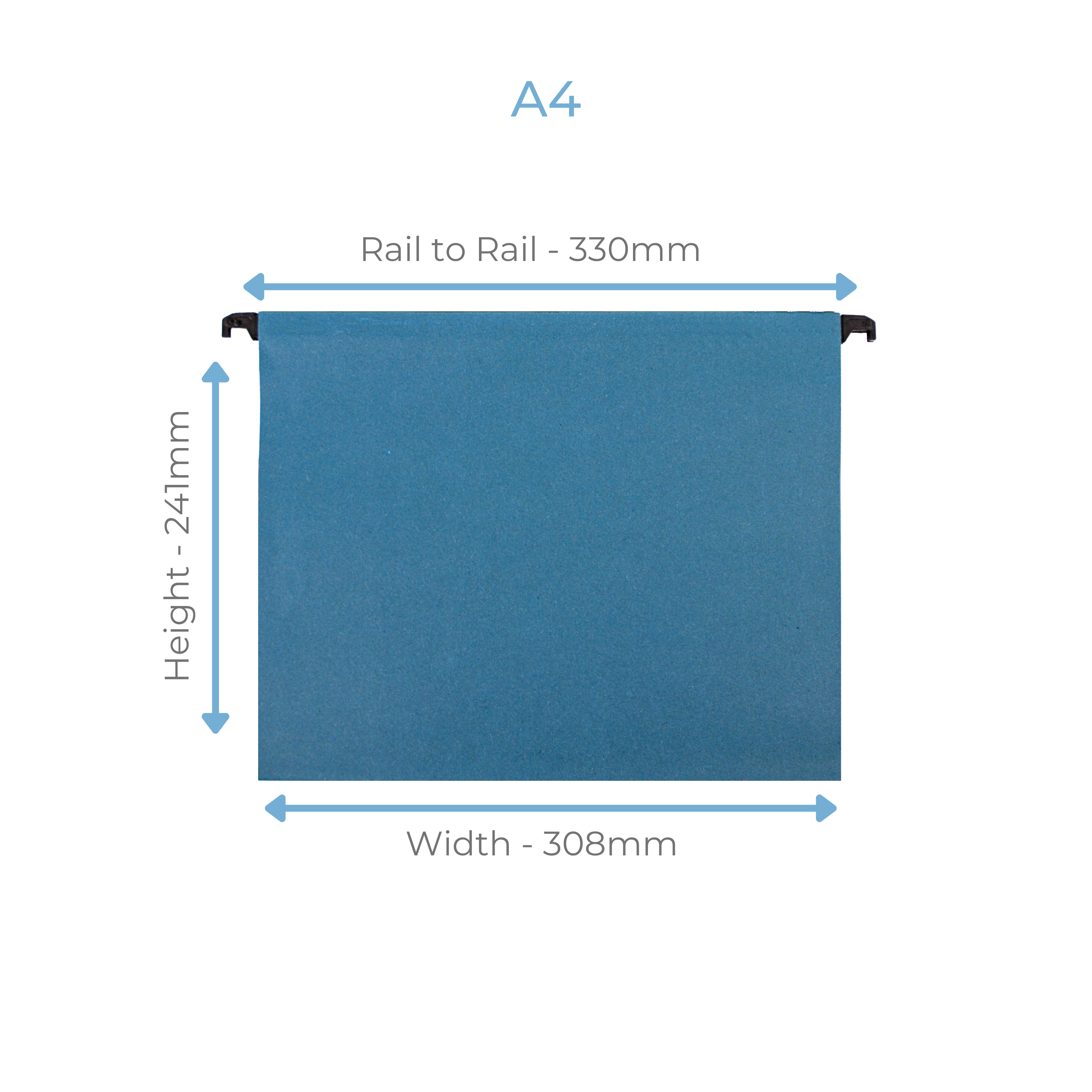 A4 Suspension Files Assorted Colours - Pack of 10
