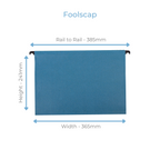 Foolscap Suspension Files Assorted Colours - Pack of 10