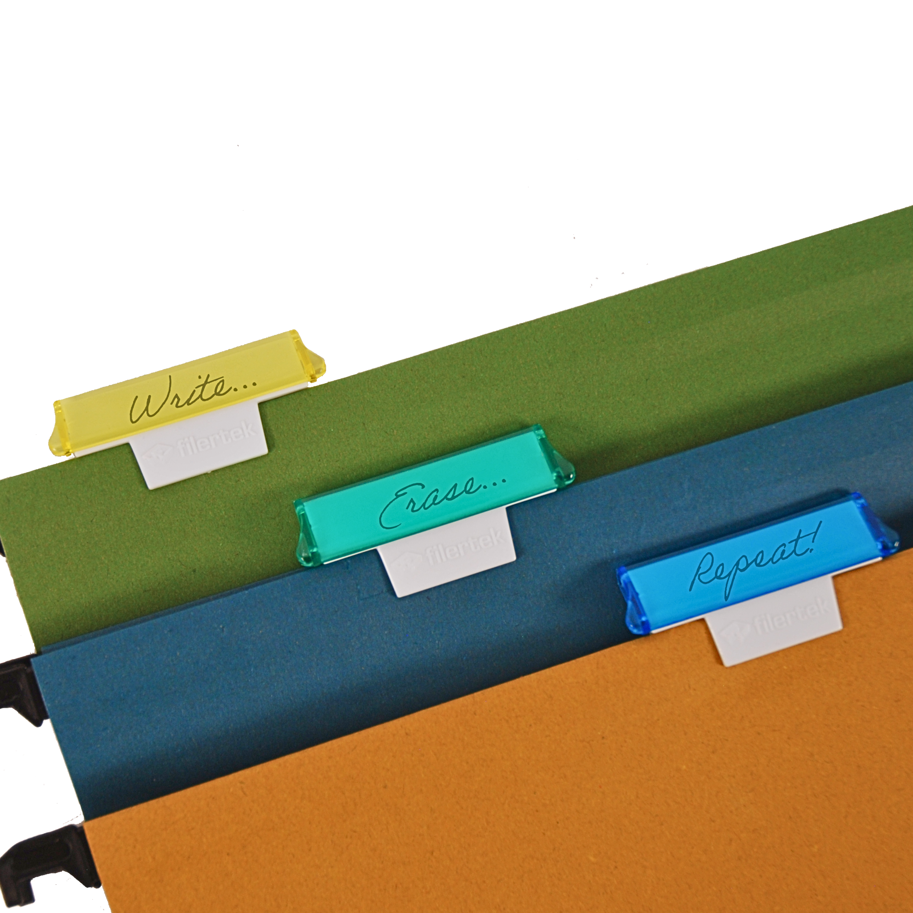 Cathedral Suspension File Tabs & Inserts - Pack Of 10 Clear Plastic Index Tabs For Hanging Files