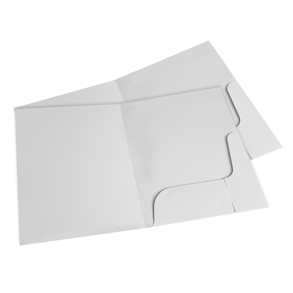 White Gloss Presentation Folders